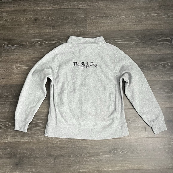 The Black Dog Mock Neck Heavyweight Oversized Sweatshirt Gray XS Martha Vineyard - Picture 5 of 9